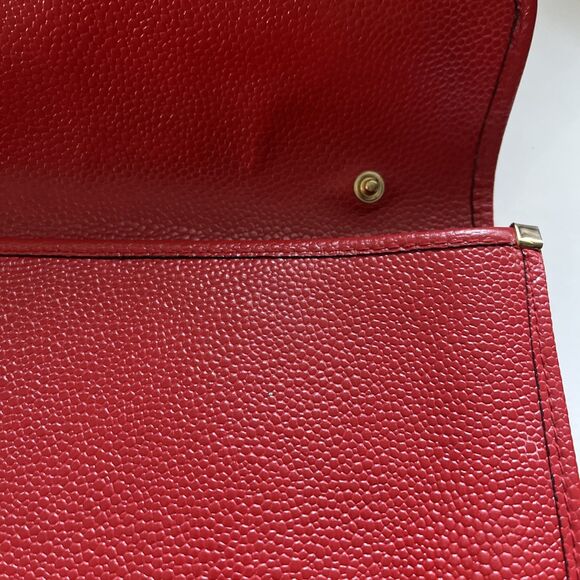 Fendi Vintage Red Leather Large Envelope Clutch bag - Picture 6 of 11